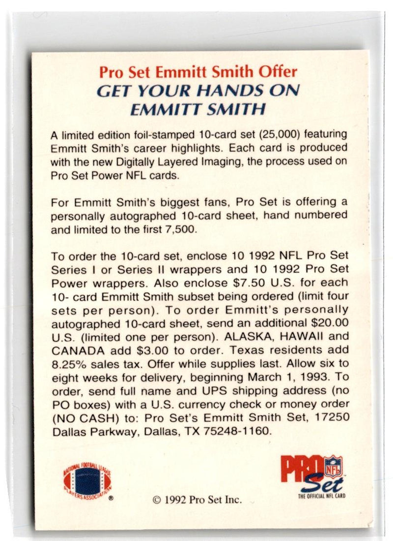 1992 Pro Set Emmitt Smith