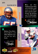 1997 Collector's Choice Terry Glenn/Drew Bledsoe/Curtis Martin/Willie McGinest/Ben Coates