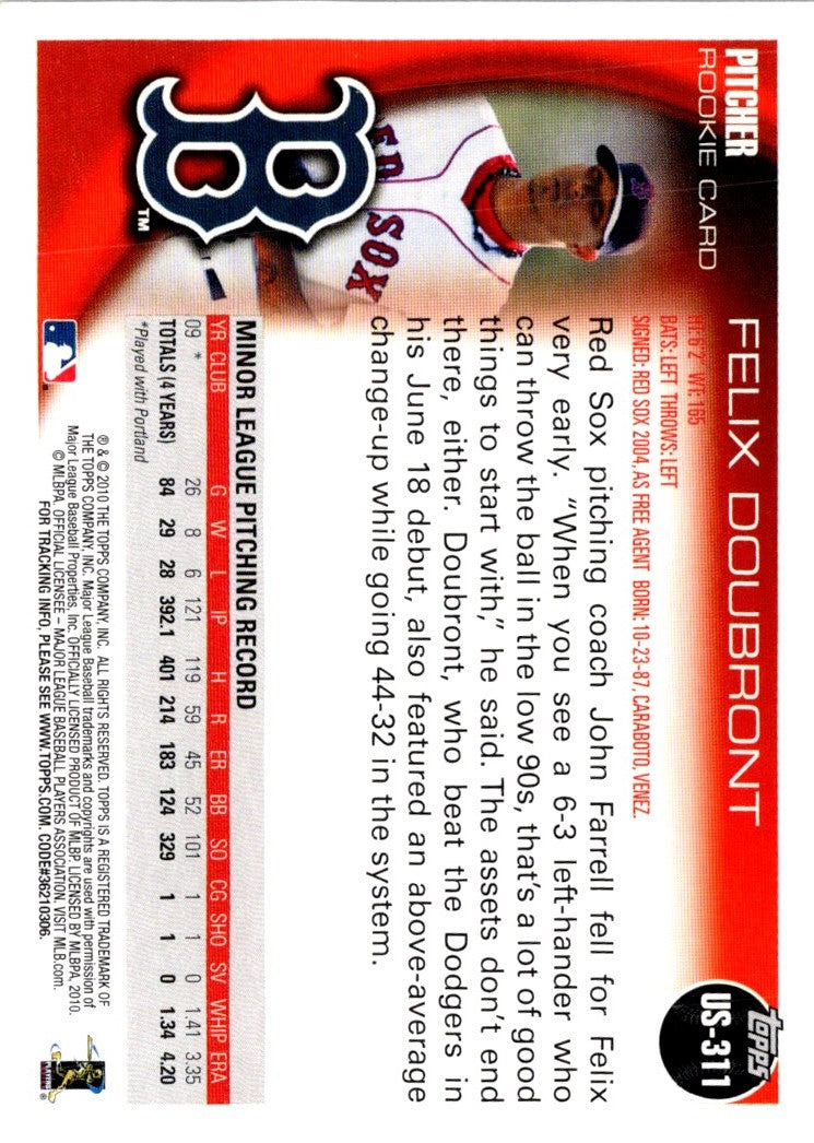 2010 Topps Update Felix Doubront