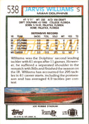 1992 Topps Jarvis Williams