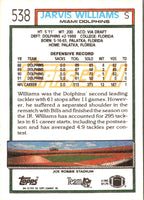 1992 Topps Jarvis Williams #538