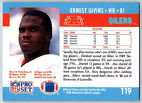 1990 Pro Set Ernest Givins #119