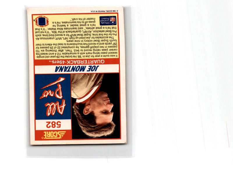 1990 Score Joe Montana