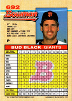 1992 Bowman Bud Black #692