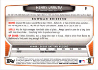2013 Bowman Draft Picks & Prospects Henry Urrutia #8 Rookie