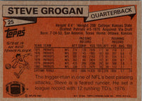 1981 Topps Steve Grogan #25