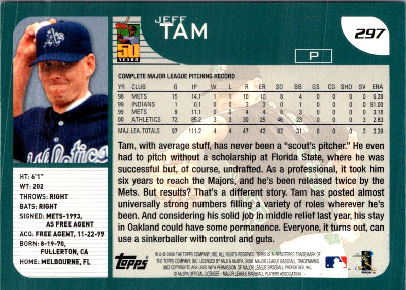 2001 Topps Jeff Tam