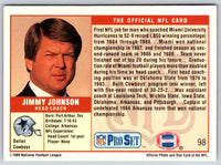 1989 NFL Proset Jimmy Johnson #98