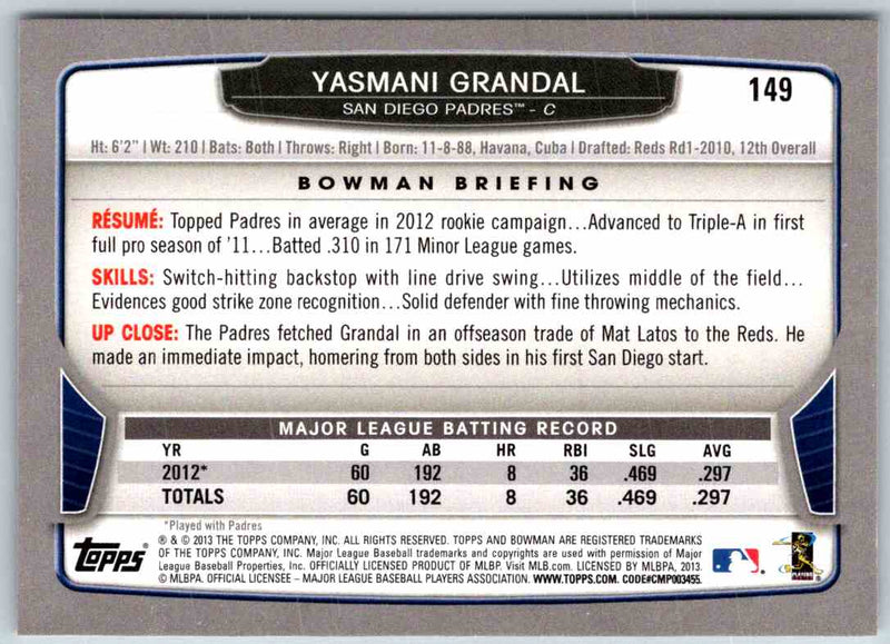 2014 Bowman Yasmani Grandal