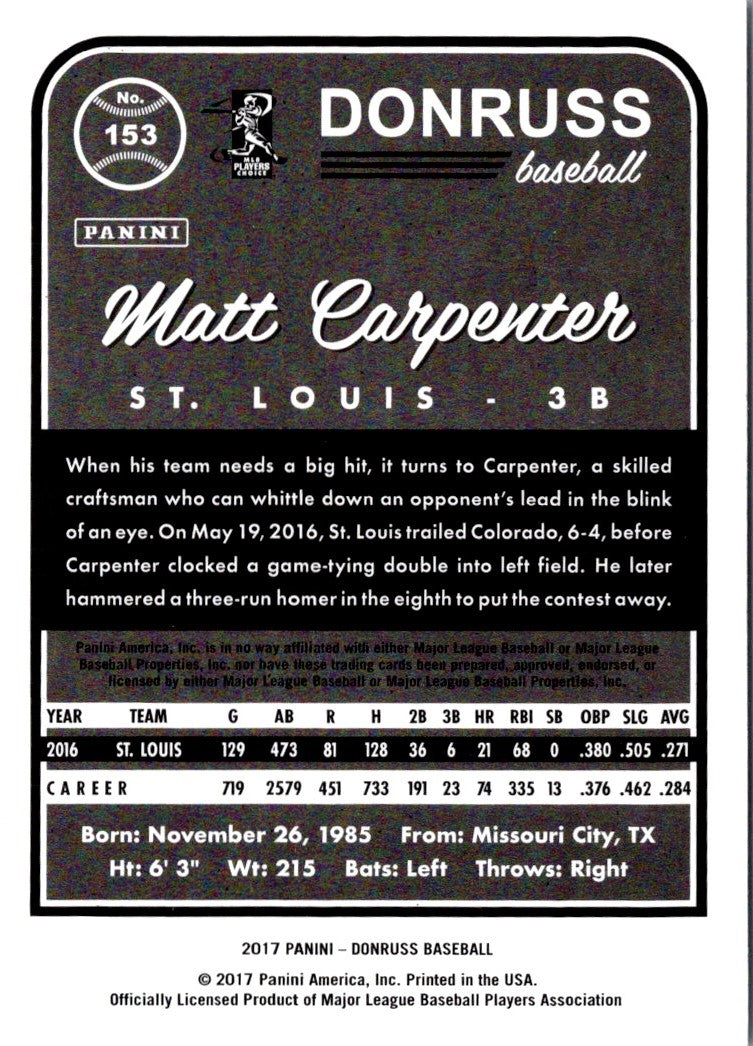 2017 Donruss Matt Carpenter