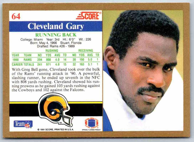 1991 Score Cleveland Gary