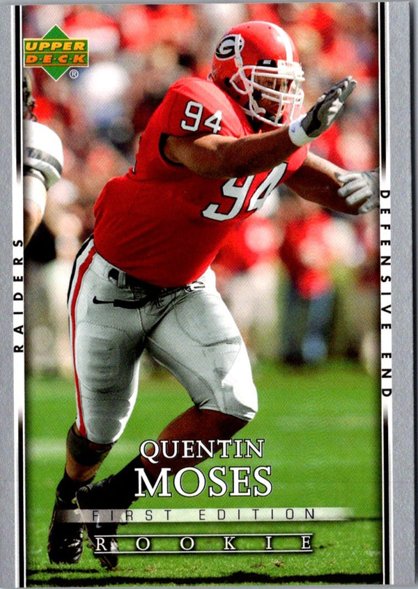 2007 Upper Deck First Edition Quentin Moses #179 Rookie