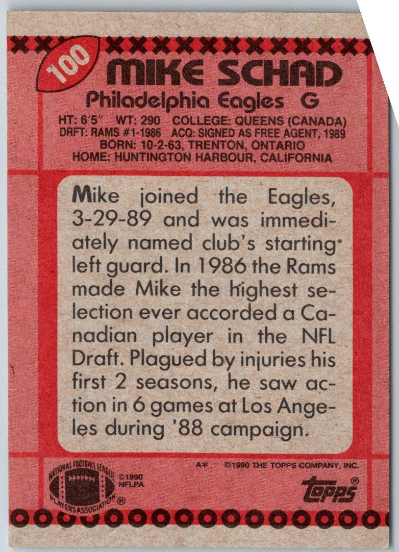 1990 Topps Mike Schad