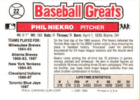 1989 Swell Baseball Greats Phil Niekro #22