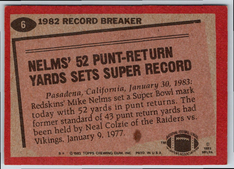 1983 Topps Mike Nelms