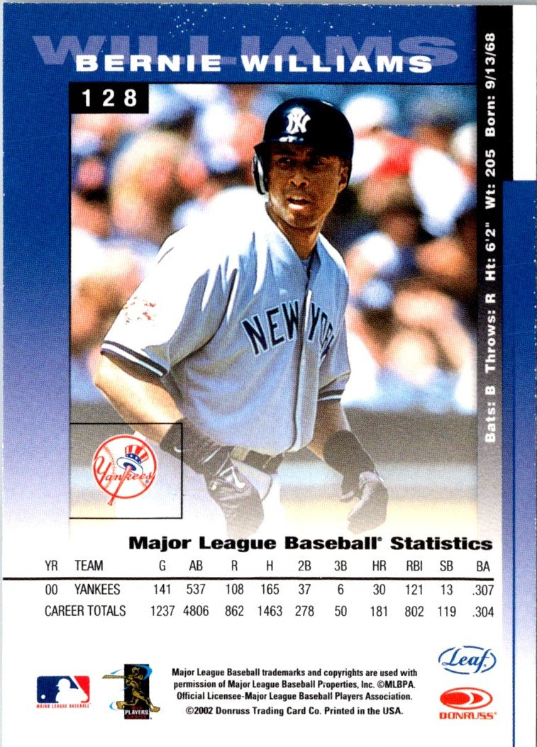 2002 Leaf Lineage Bernie Williams