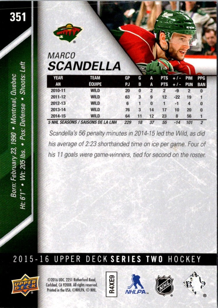 2015 Upper Deck Marco Scandella