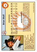 1992 Front Row Draft Picks Brian Wolf