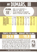 1990 Fleer Dumars
