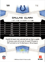 2008 Score Super Bowl XLIII Dallas Clark #131
