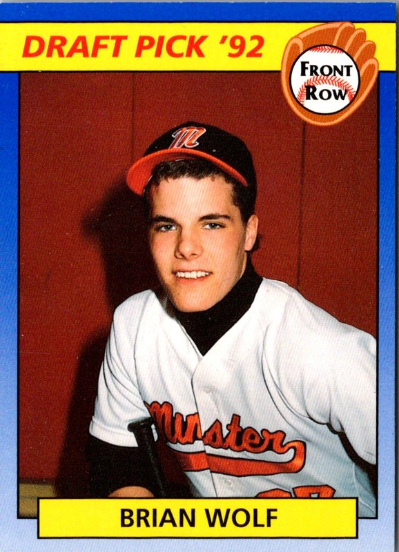 1992 Front Row Draft Picks Brian Wolf #86