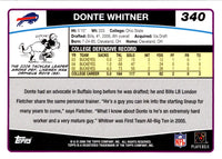 2006 Topps Donte Whitner #340 Rookie