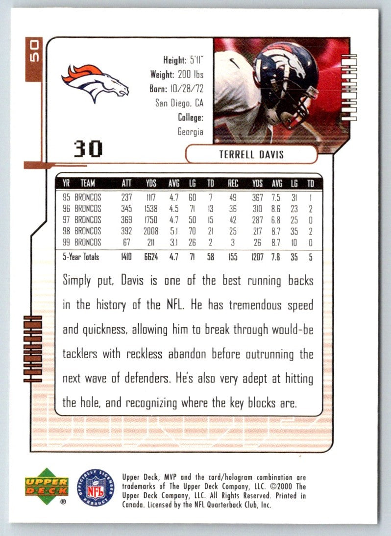 1998 Metal Universe Terrell Davis