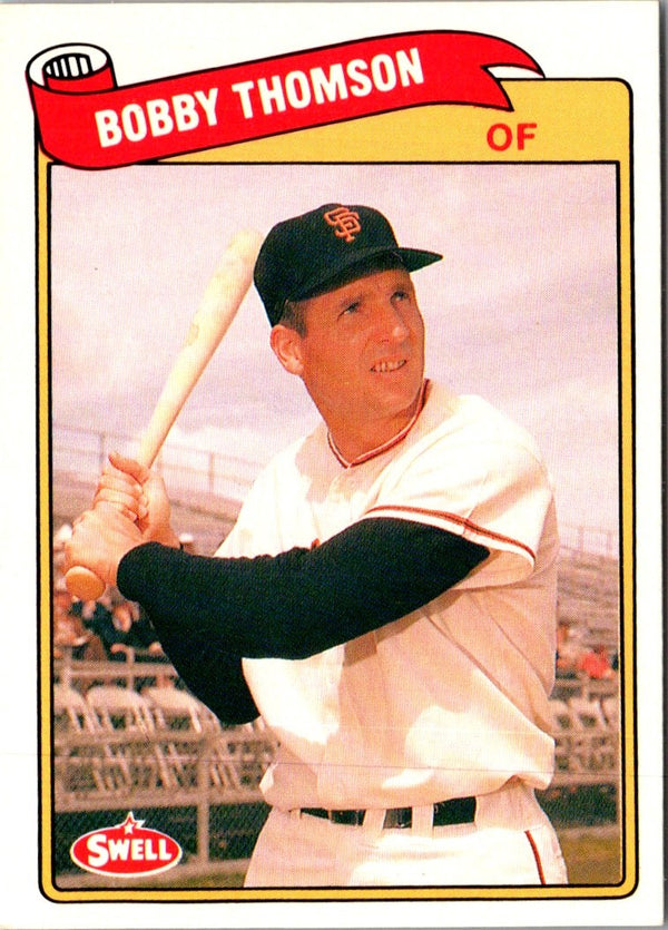 1989 Swell Baseball Greats Bobby Thomson #133