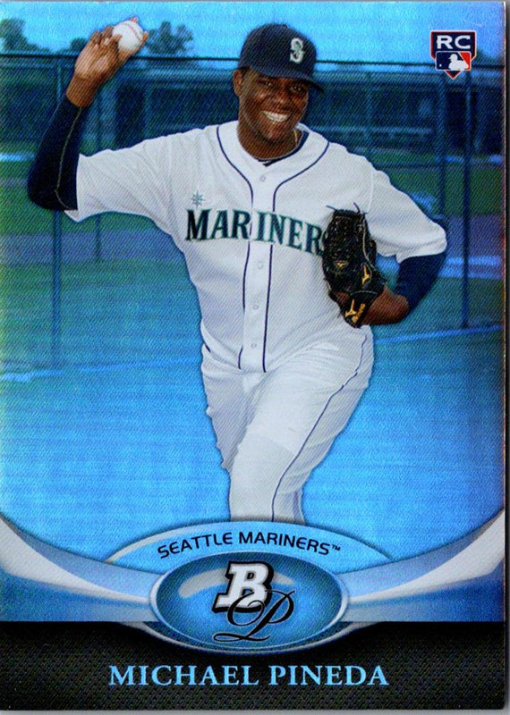 2011 Bowman Platinum Michael Pineda #55 Rookie