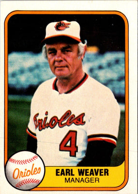 1981 Fleer Earl Weaver #178 NM-MT+