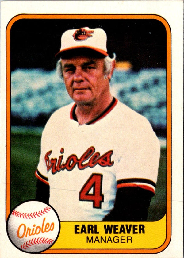 1981 Fleer Earl Weaver #178 NM-MT+