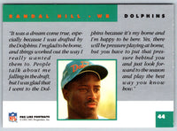 1991 Pro Line Portraits Randal Hill #44 Rookie
