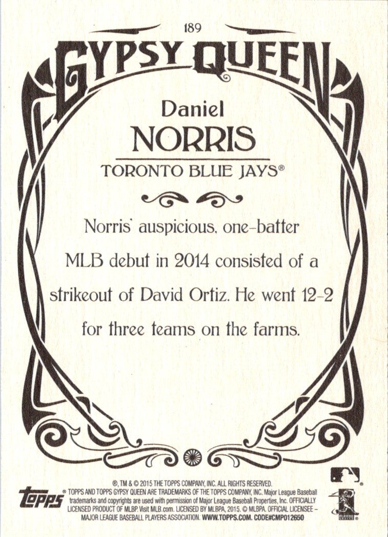 2015 Topps Gypsy Queen Daniel Norris