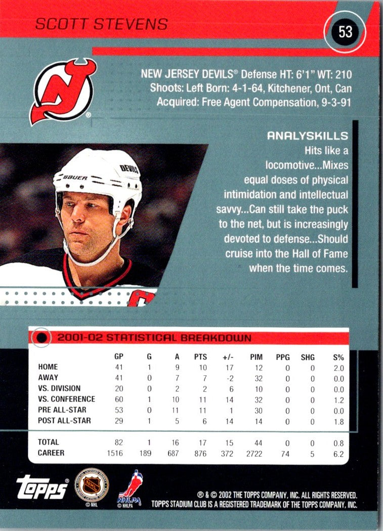 2002 Topps Total Scott Stevens