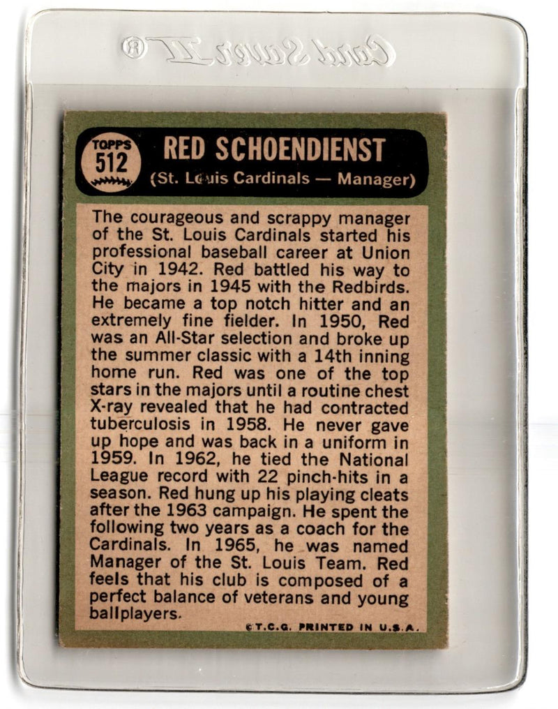 1967 Topps Red Schoendienst