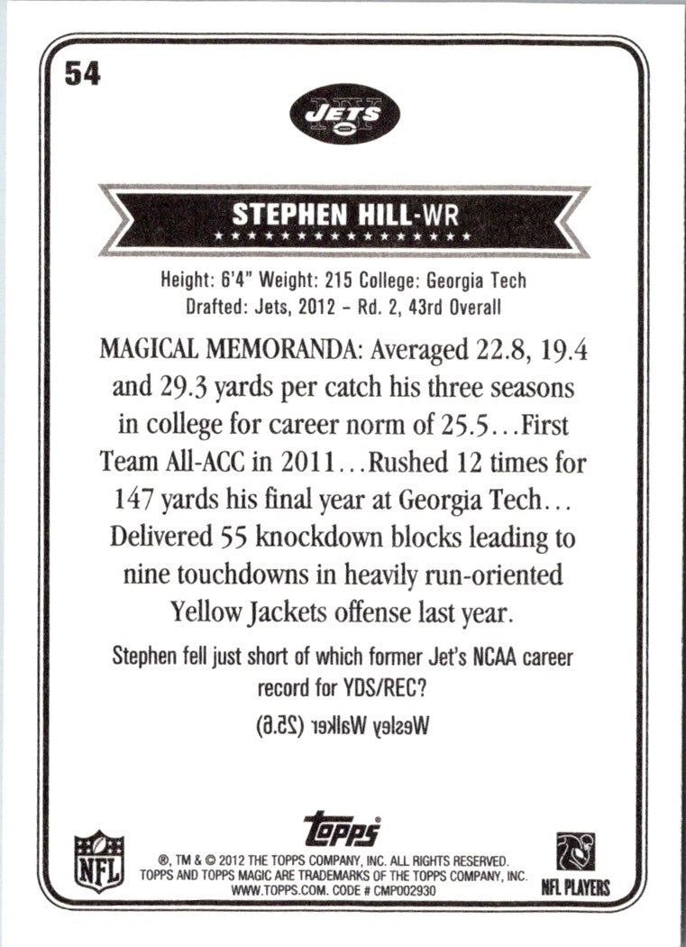 2012 Topps Magic Stephen Hill