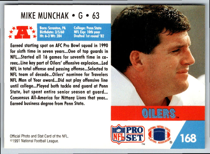 1991 Pro Set Mike Munchak