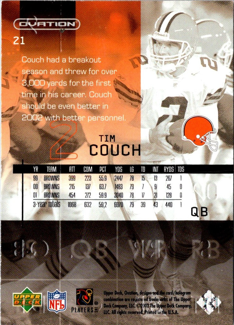 2001 Upper Deck Tim Couch