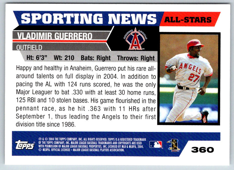 2005 Topps Vladimir Guerrero