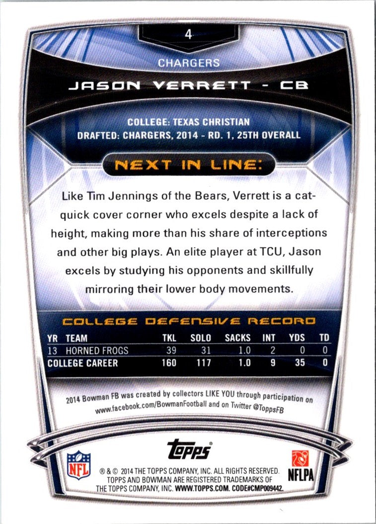 2014 Bowman Rookies Jason Verrett