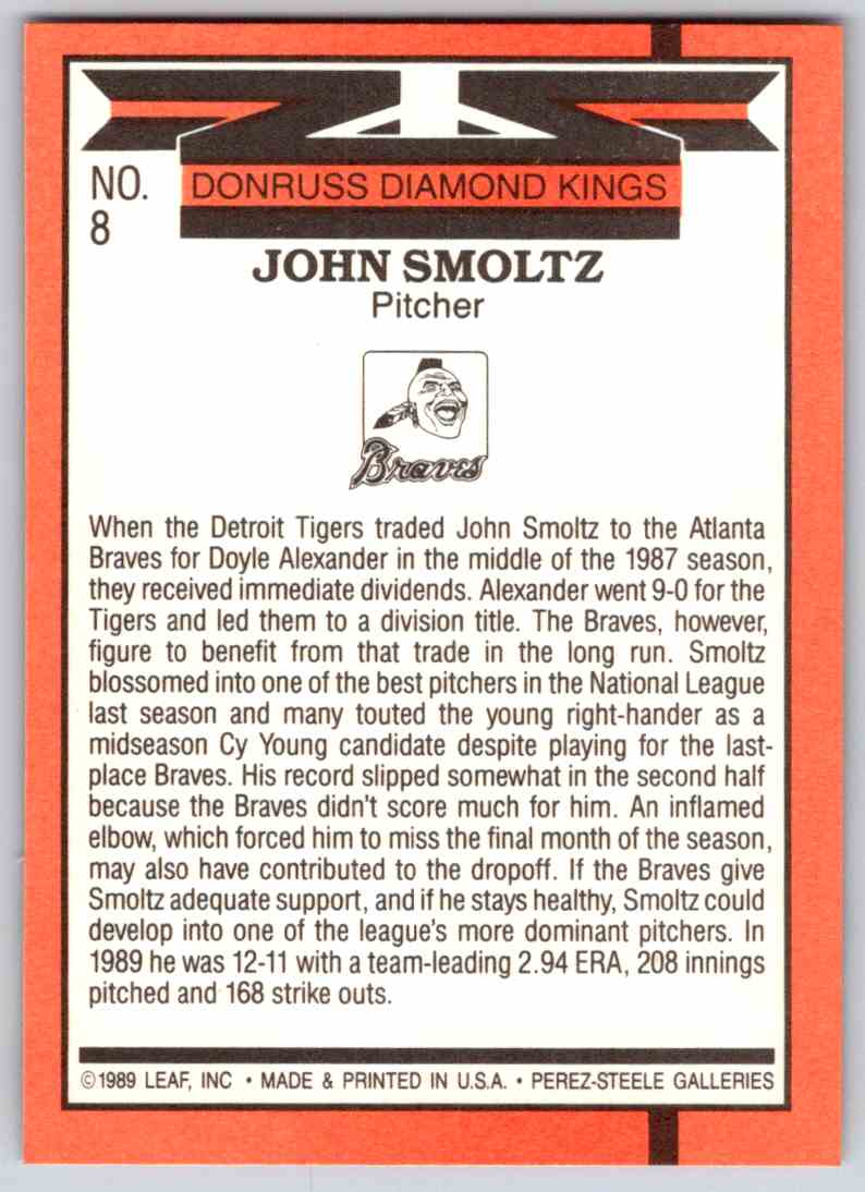 1990 Donruss John Smoltz Dk