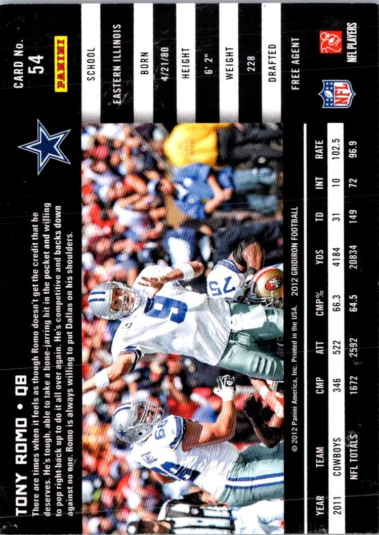 2012 Panini Gridiron Tony Romo