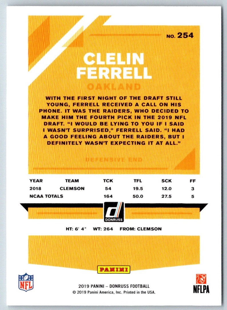 2019 Donruss Clelin Ferrell