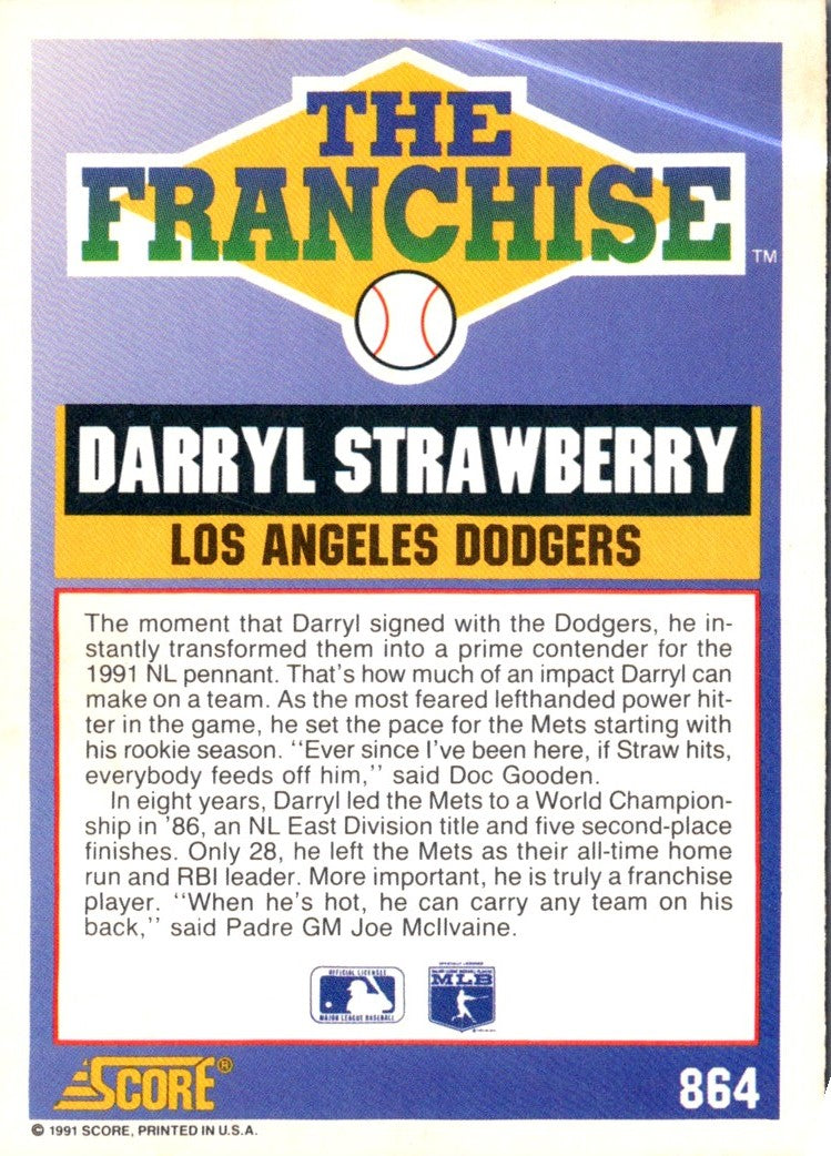 1991 Score Darryl Strawberry