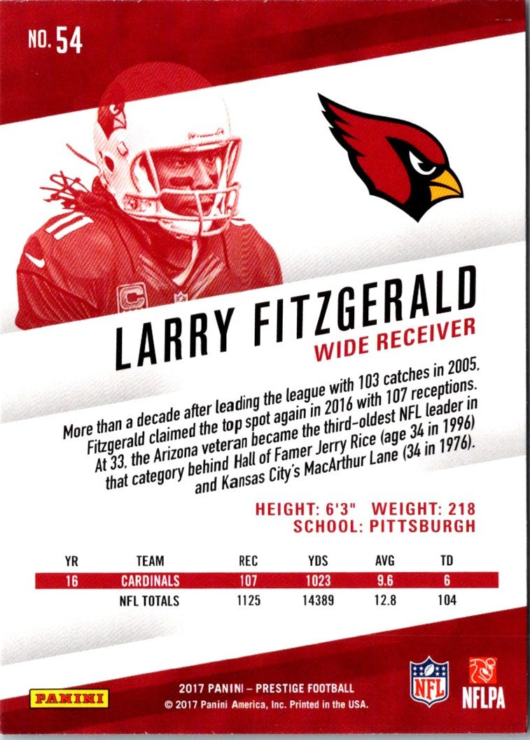 2017 Panini Prestige Larry Fitzgerald