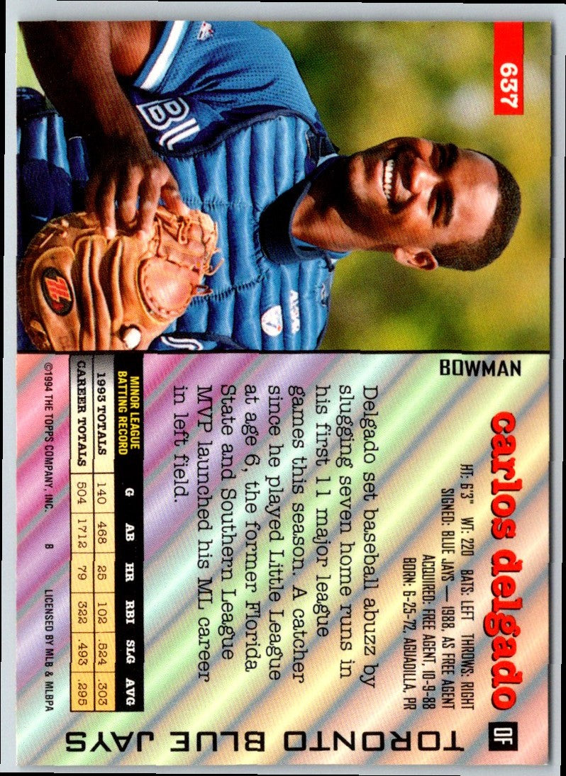 1994 Bowman Carlos Delgado