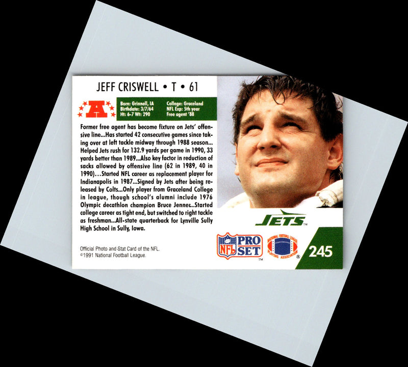 1991 Pro Set Jeff Criswell
