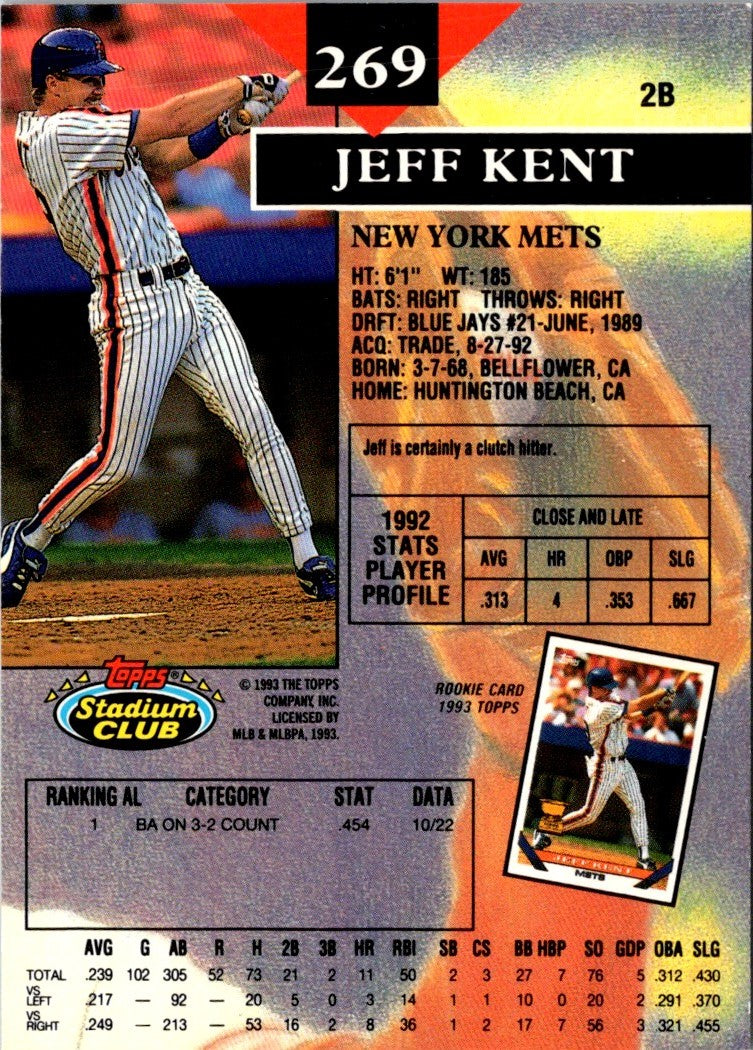 1993 Stadium Club Members Only Jeff Kent
