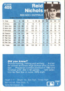 1984 Fleer Reid Nichols