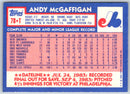 1984 Topps Traded Andy McGaffigan
